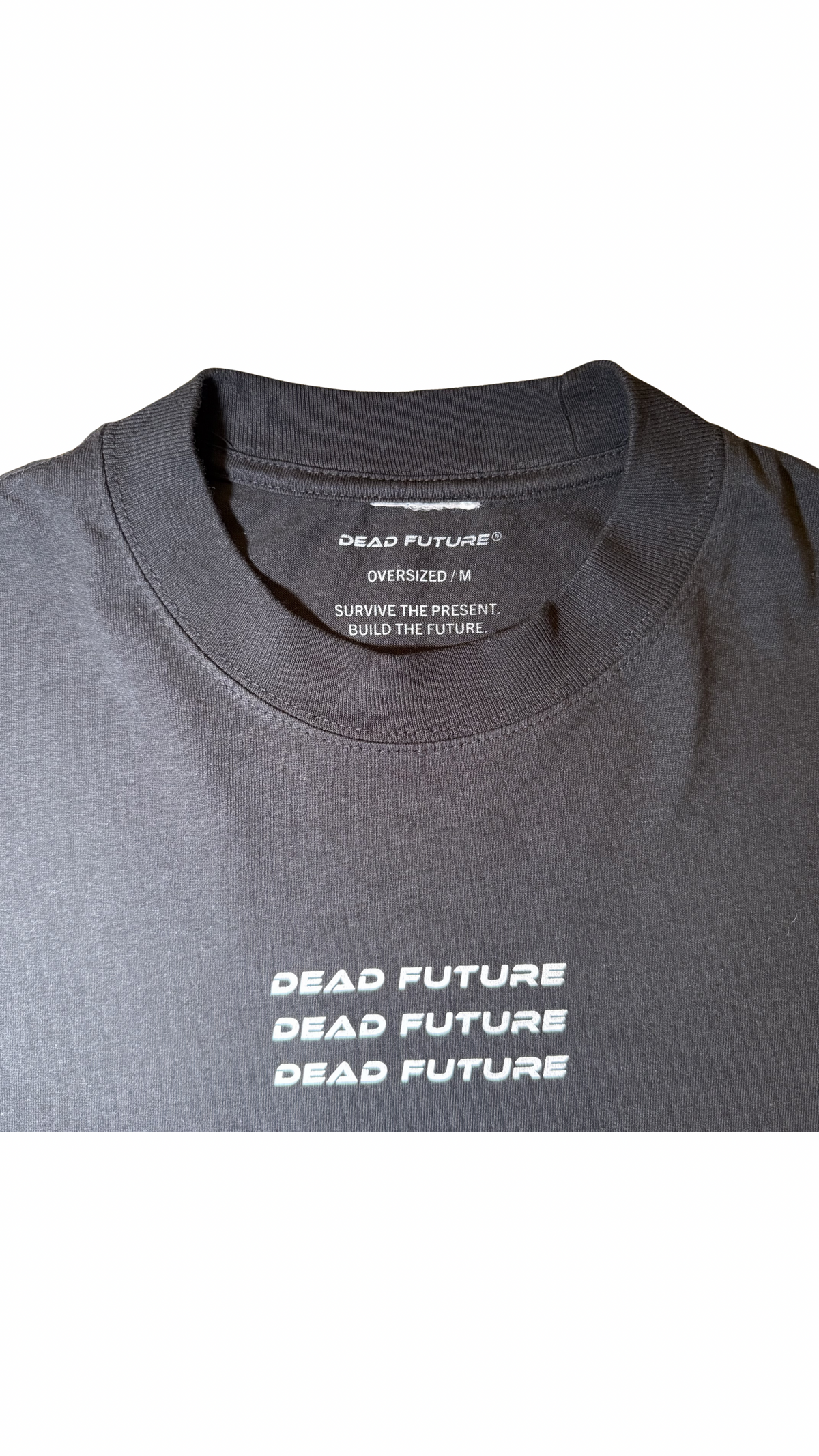 Premium heavyweight cotton oversized T-shirt with One Day I’ll Be OK graphic